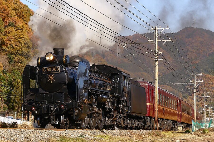SL Paleo Express in motion between Higuchi and Nogami