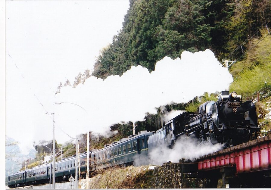 C58 363 with 12-series coaches in 2010 livery