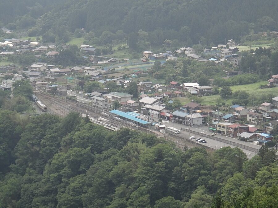 View from Chichibu Mitake to Mitsumineguchi Station