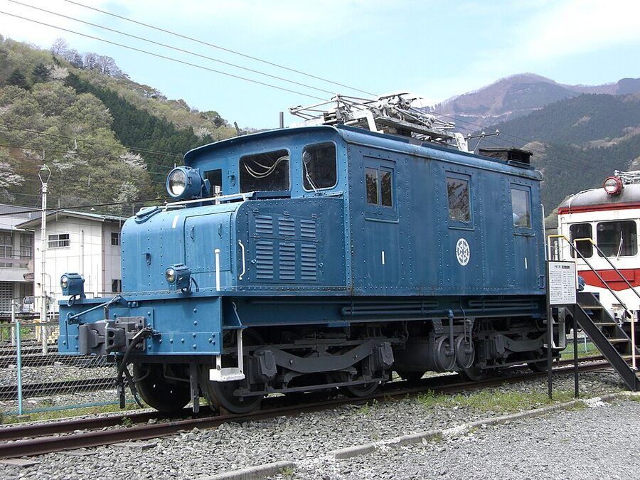 Chichibu Railway Deki 1 vintage electric locomotive in preservation
