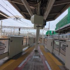 Odakyu and Sotetsu trains at Ebina Station