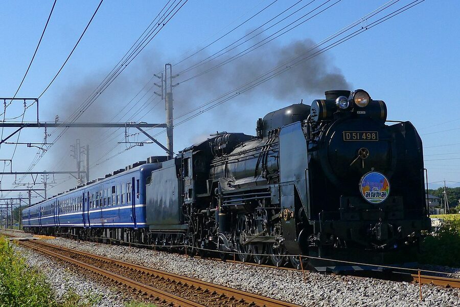 JNR D51 498 hauling SL Minakami, 2016