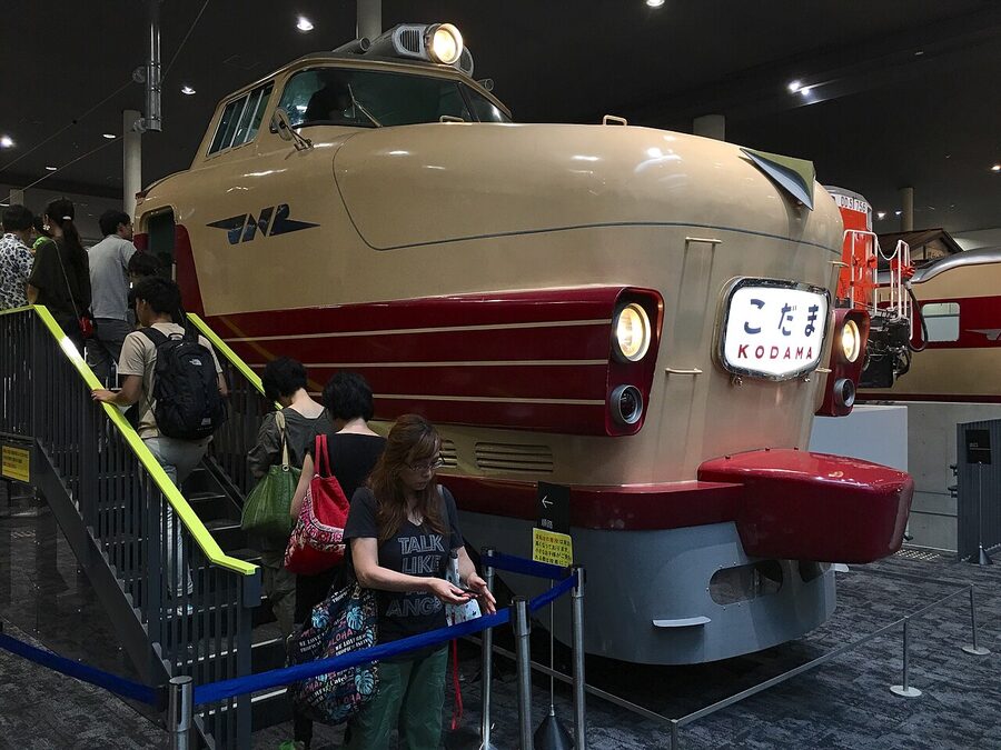 JNR Kuha 151 cab section preserved at the Kyoto Railway Museum