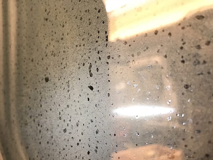 View through an H5 Shinkansen cabin window in the Seikan Tunnel