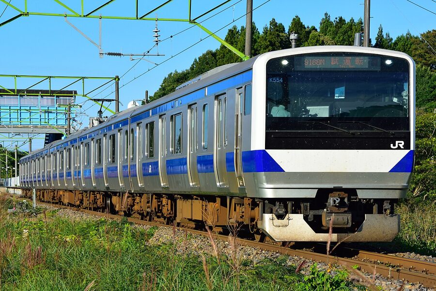 JR East E531 series on a Tohoku Main Line test run