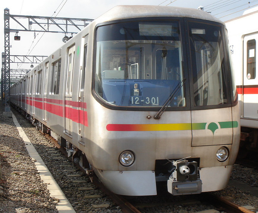Toei Oedo Line 12-000 series train at depot