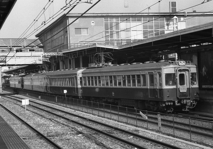Tobu 5700 series at Kita-Senju Station 1985