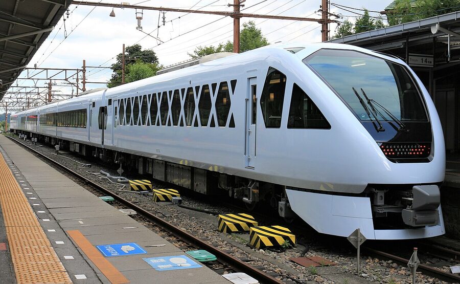 Tobu N100 series Spacia X at Tobu-Nikko Station 2023