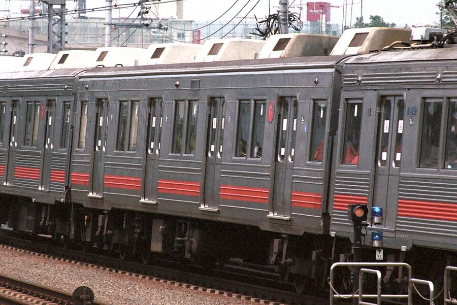 Tokyu 8000 series lightweight prototype, the 1969 first-generation Tokyu lightweight stainless-steel EMU