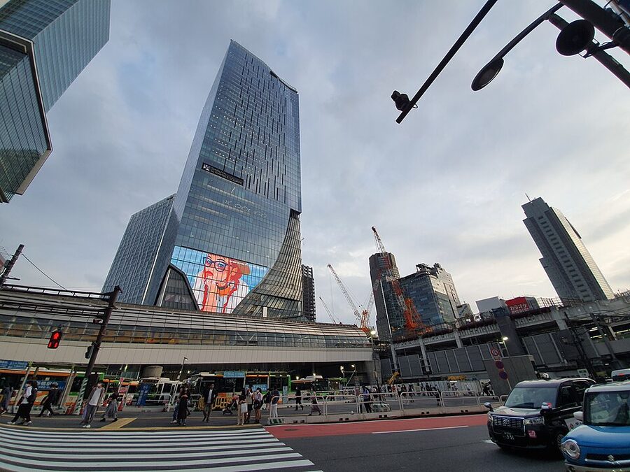 Shibuya Scramble Square East Tower seen from street level