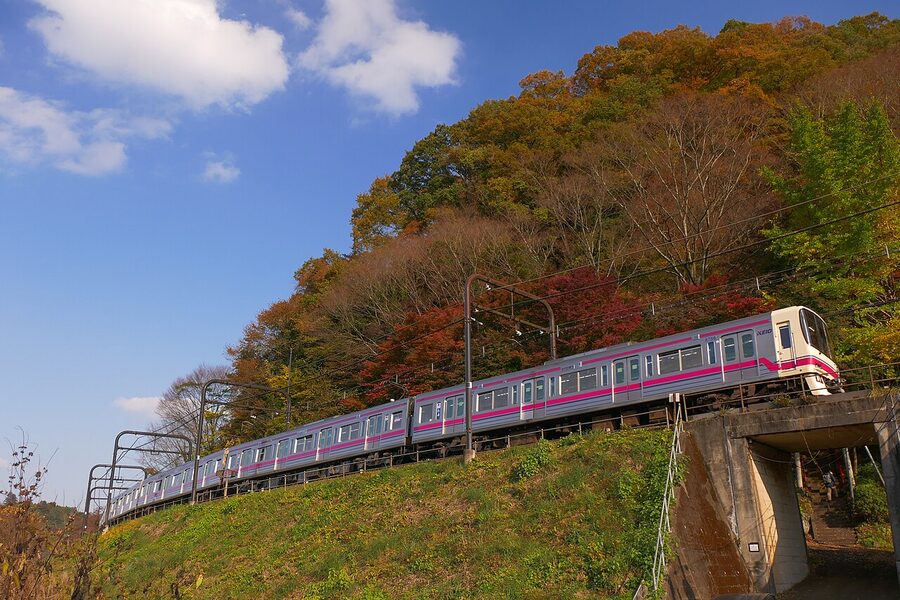 Keio 8000 series on the Takao Line