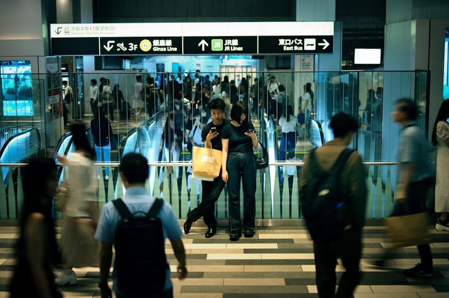 Keio Shinjuku evening rush