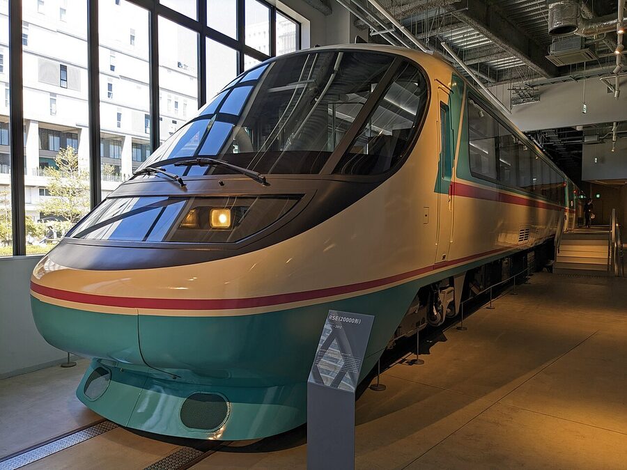 Odakyu 20000 RSE preserved Romancecar at the museum