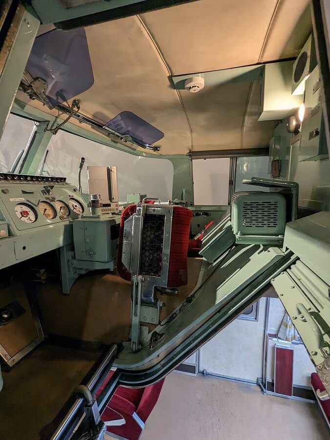 Odakyu NSE 3100 cab interior at Romancecar Museum