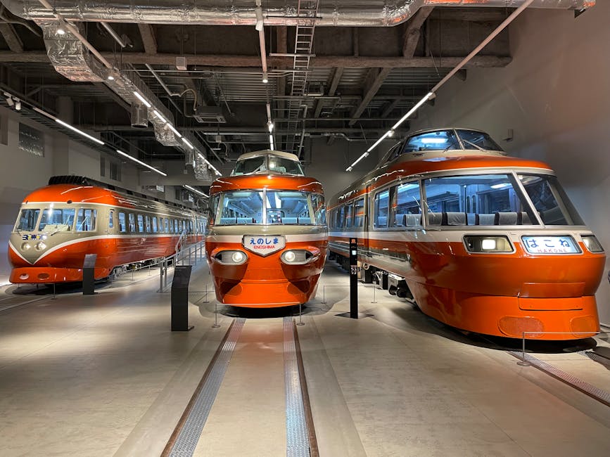 Romancecar Museum interior with classic Romancecar series displayed