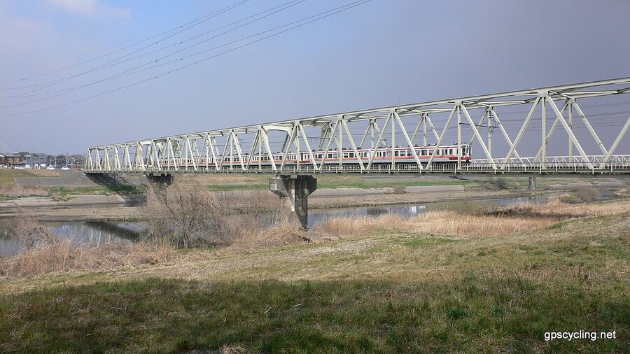 Watarase River bridge on the Tobu Nikko Line