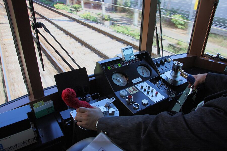 Driving cab of a Tokyo Metropolitan Bureau of Transportation tram