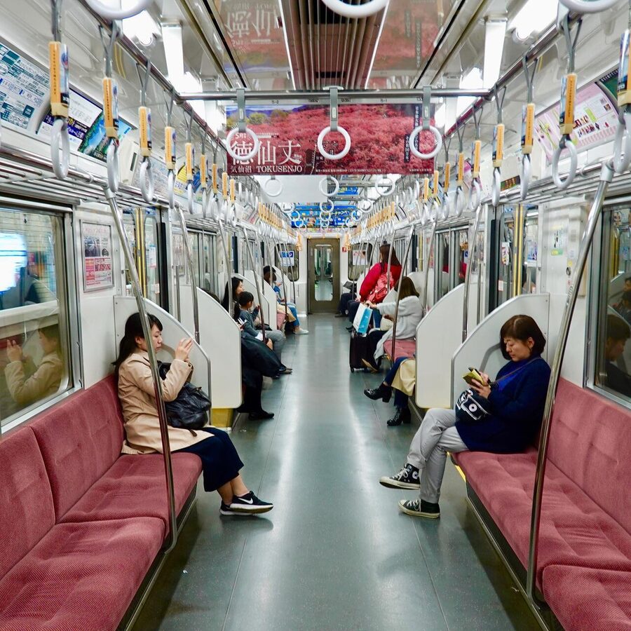 Tokyo Toei Mita Line train interior