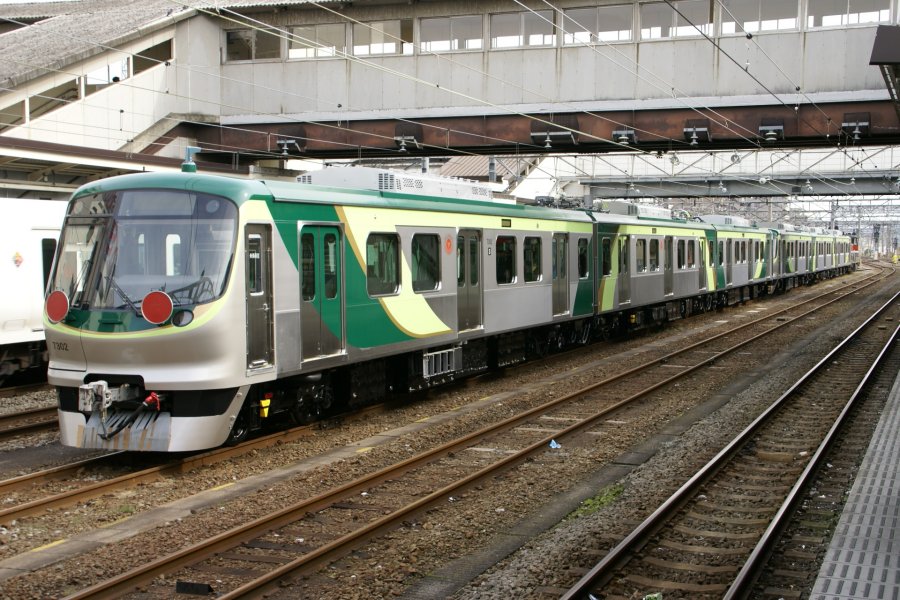 Tokyu 7000 series at the Tokyu Car Hachioji works