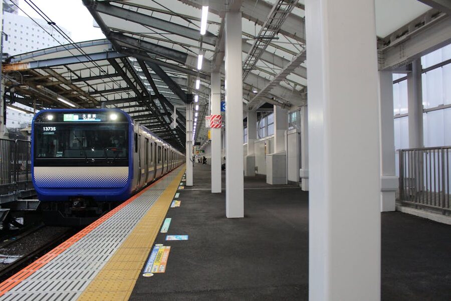 A train at Musashi-Kosugi Station
